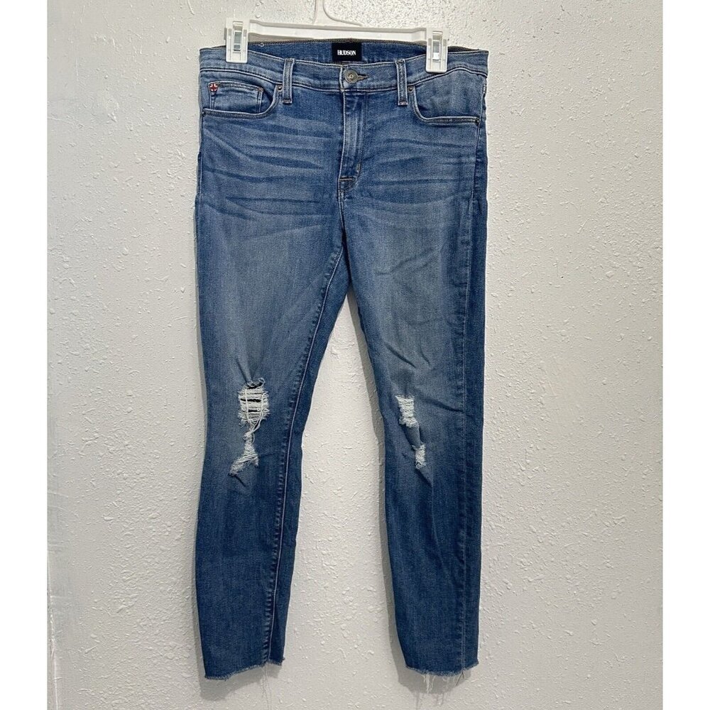 Hudson Jeans Womens 30 Blue Krista Ankle Super Skinny Medium Wash Stretch Denim